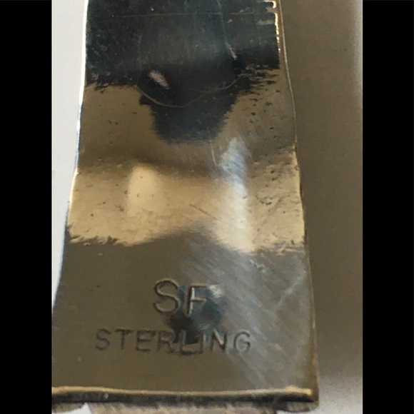 Sterling Silver White Buffalo Earrings S Francisco - Picture 2 of 2